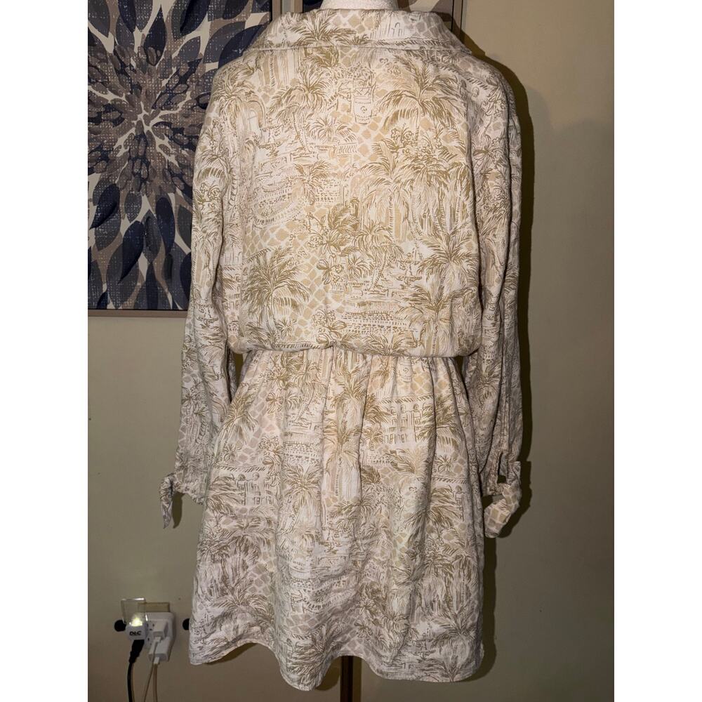 LILLY PULITZER Abralynn 100% Linen Shirtdress Sand Bar Palm Beach Paradise 12 - Picture 7 of 15
